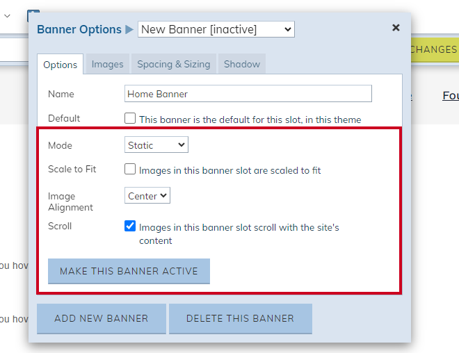 The Mode, Scale to Fit, Image Alignment, and Scroll options.