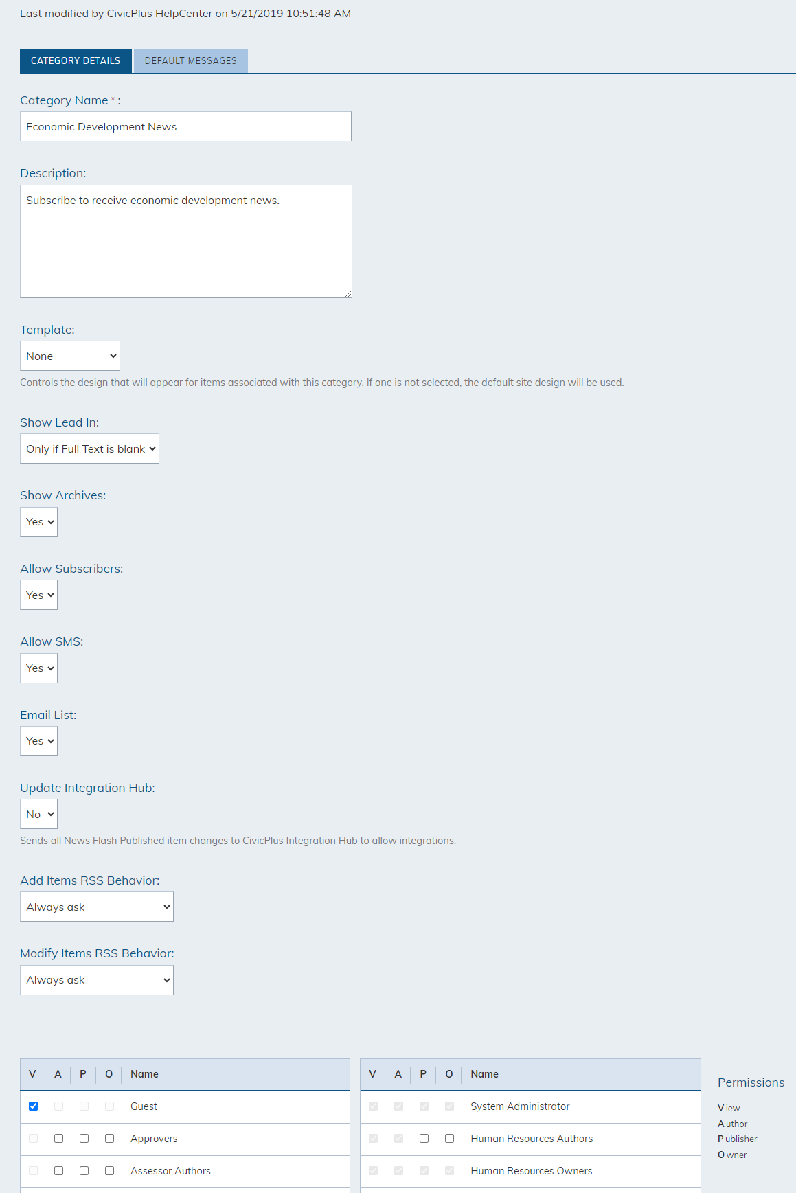 The text entry and drop down fields under the tab labeled Category Details.