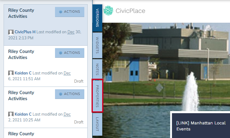 Properties tab.