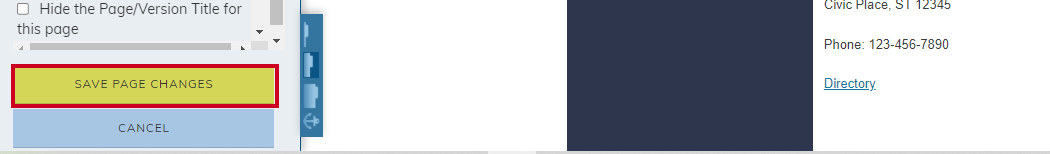 Save page changes.