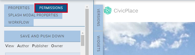 Permissions tab.