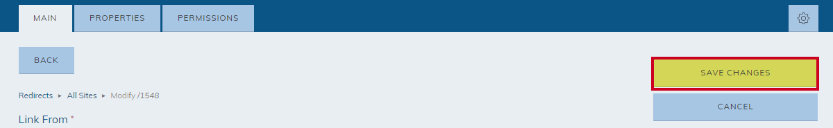 Save changes button.