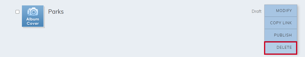 Delete button.