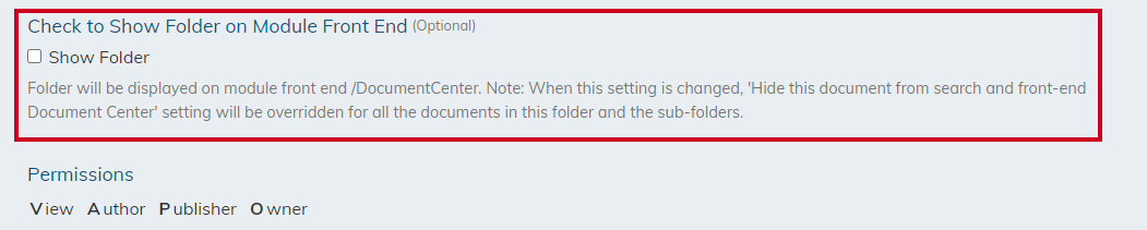 Uncheck Show Folder.