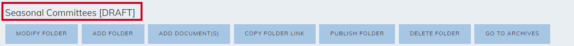Folder draft status.