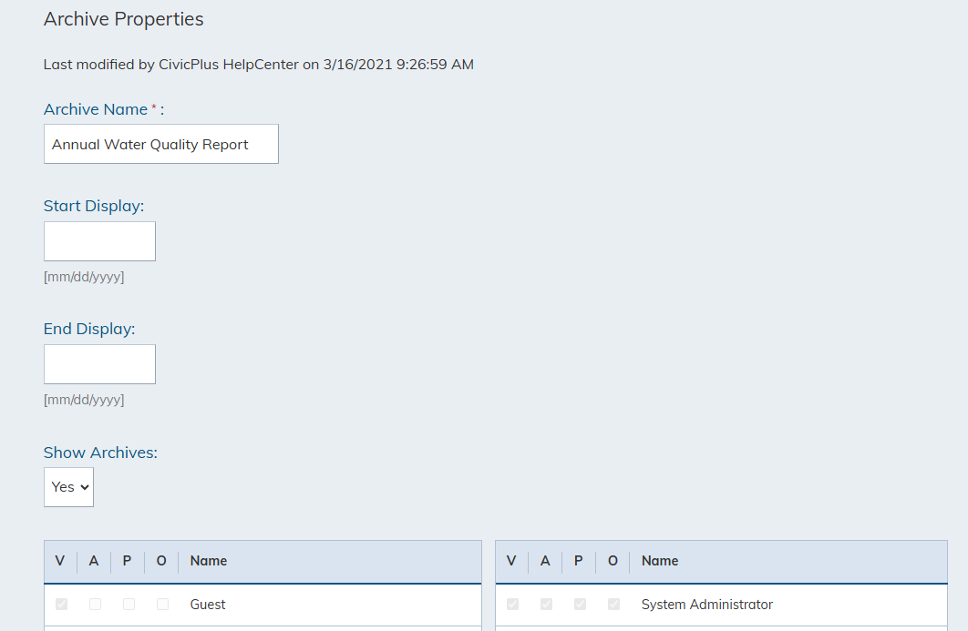 Edit Category fields.
