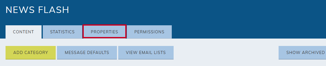 Properties tab.
