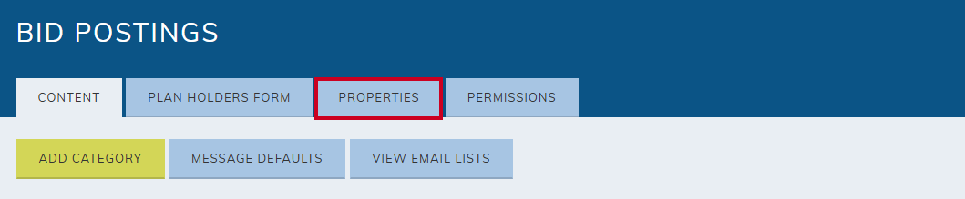 Properties tab.