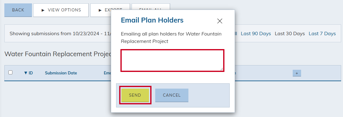 Email All message and send.