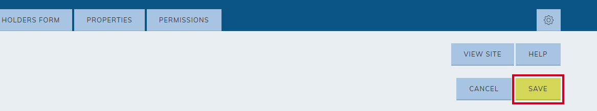 The category's save options.
