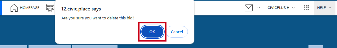 Ok to delete bid.