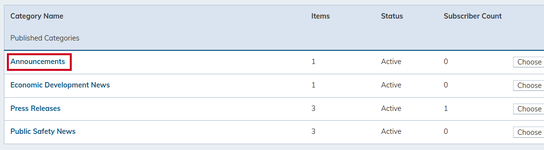 Select category.