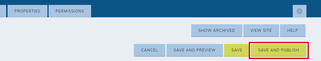 Save and publish item.