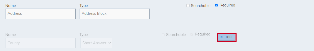 Restore button.