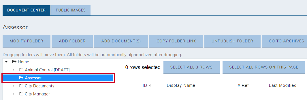 Select folder.