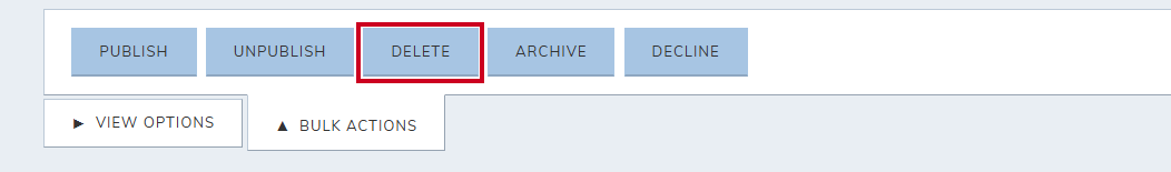 Delete option.
