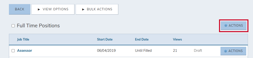 Actions button next to the category.