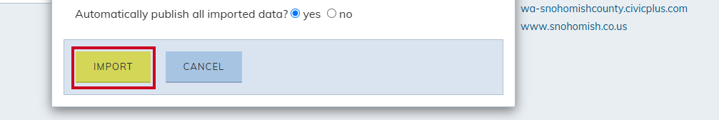 Import button.