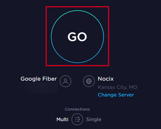 Speedtest.net home page Go button.