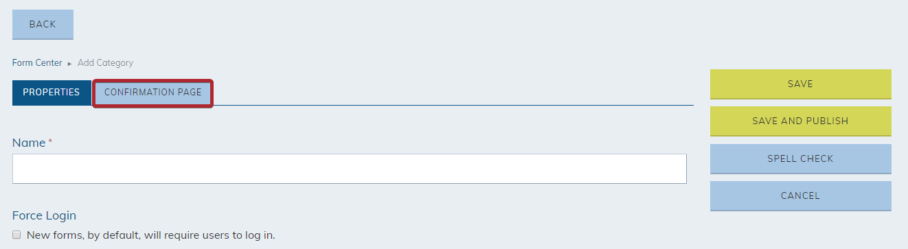 confirmation page tab