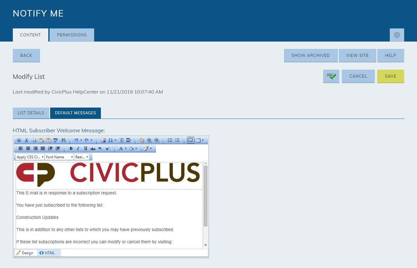 edit existing default messages fill in fields 1