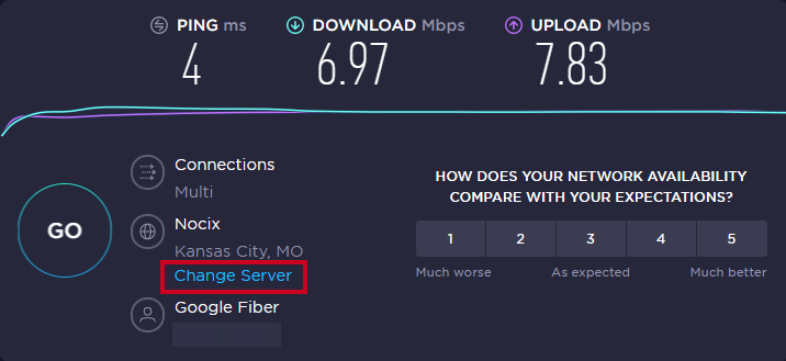 Change Server button.