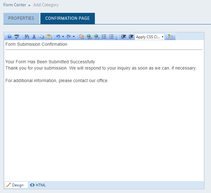 edit confirmation page