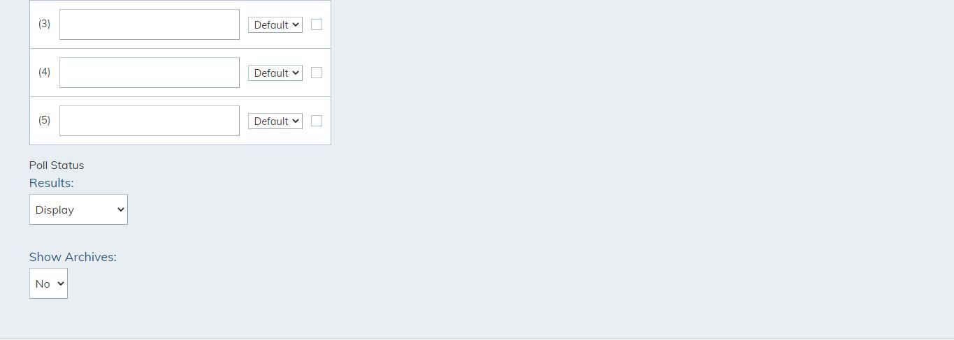 add an item to a poll fill in fields 2