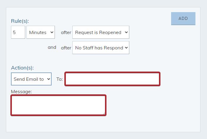 add a request type, send an email