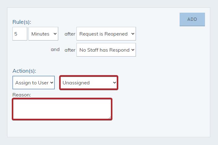add a request type, assign a User