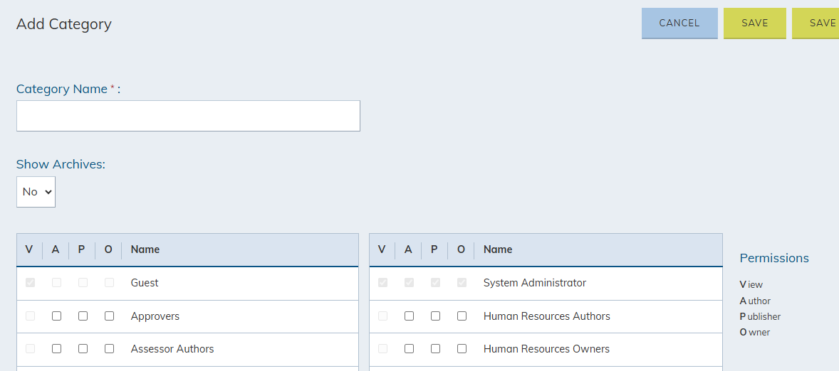 add an opinion poll category fill in fields