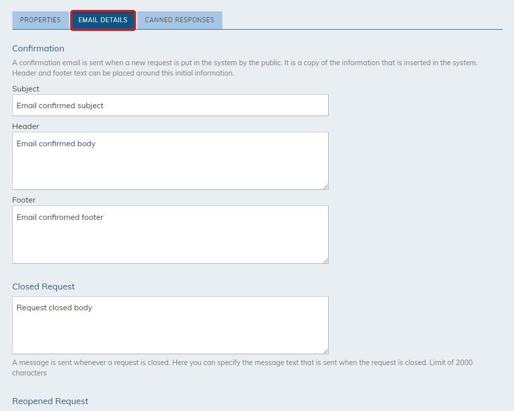 email details