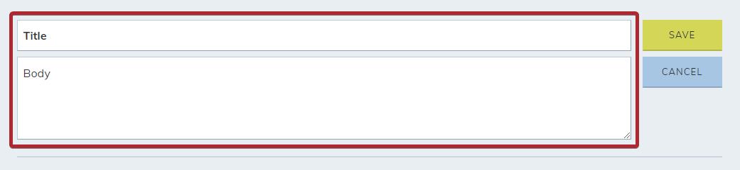The Canned Response title and body text fields.