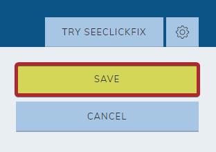 The RequestTracker category's save button.