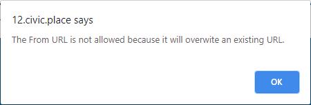 redirect errors from URL will overwrite