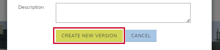 A green, rectangular Create New Version button.
