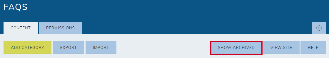 Show Archived button.
