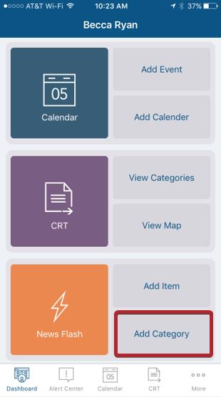 select add category in ios