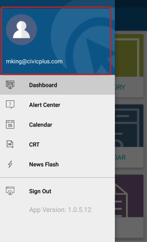 select the menu option in android