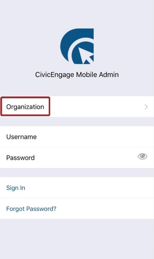 select organization in ios app