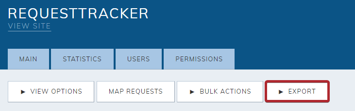 The export button.