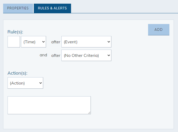 rules and alerts fields