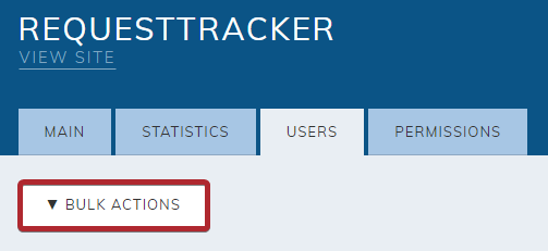 The Bulk Actions button.