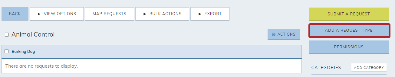 add a request type button