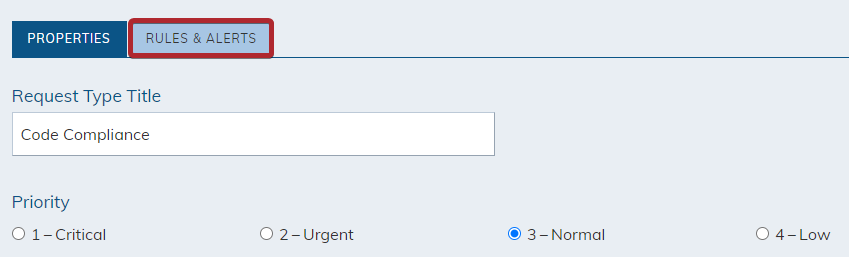 rules and alerts tab