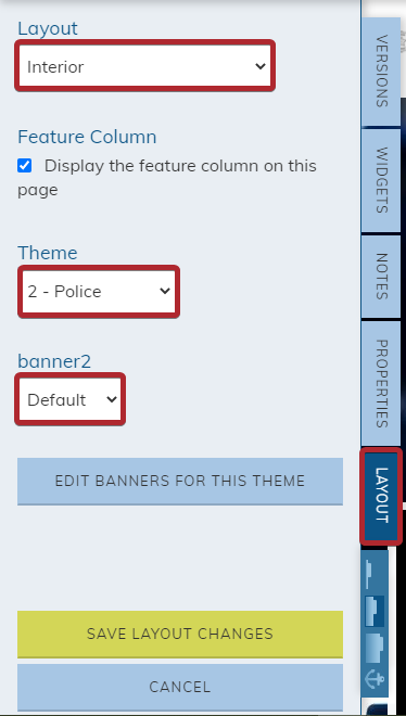 layout and theme