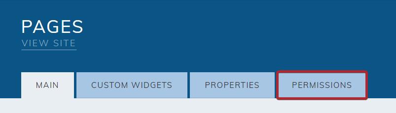 navigate to the permissions tab in pages