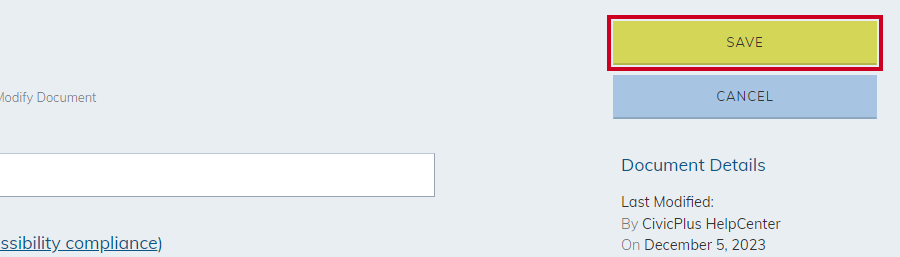 scroll up and select save