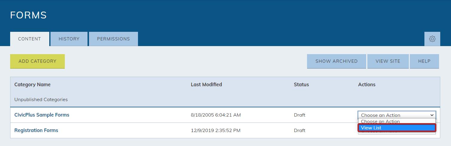 select_choose_an_action__view_list_next_to_civicplus_sample_forms.jpg