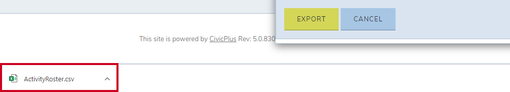 Activity roster download.
